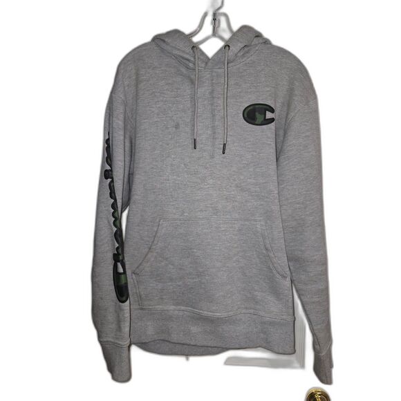 Champion Other - Gray with Camo Champion Hoodie - M